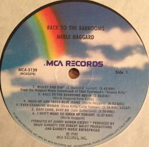 Merle Haggard : Back To The Barrooms (LP, Album,  Pi)