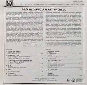 Mary Pacheco : Presentando A Mary Pacheco (LP, Album, Mono)