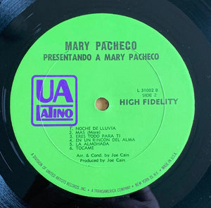 Mary Pacheco : Presentando A Mary Pacheco (LP, Album, Mono)