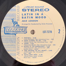 Load image into Gallery viewer, Julie London : Julie London Sings Latin In  A Satin Mood (LP, Album, Promo)
