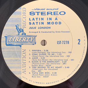 Julie London : Julie London Sings Latin In  A Satin Mood (LP, Album, Promo)