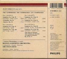 Laden Sie das Bild in den Galerie-Viewer, Sibelius*, Boston Symphony Orchestra, Sir Colin Davis : The 7 Symphonies = Sämtliche Symphonien = Les 7 Symphonies, «Finlandia», «The Swan Of Tuonela», «Tapiola» (4xCD, Comp, RE, RM + Box, RE)
