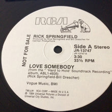 Load image into Gallery viewer, Rick Springfield : Love Somebody (12", Whi)
