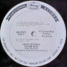 Laden Sie das Bild in den Galerie-Viewer, Clyde Otis And His Orchestra : Love Letters (LP, Album, Mono, Promo)
