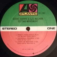 Laden Sie das Bild in den Galerie-Viewer, Eddie Harris &amp; Les McCann : Second Movement (LP, Album, RE, RP)
