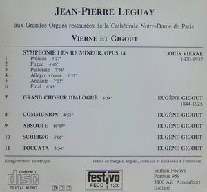 Jean-Pierre Leguay, Vierne*, Gigout* : Vierne et Gigout  (CD)