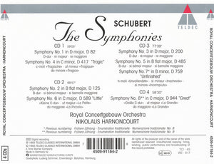 Schubert*, Royal Concertgebouw Orchestra*, Nikolaus Harnoncourt : The Symphonies (4xCD + Box, Sli)