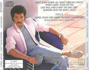 Lionel Richie : Can't Slow Down (CD, Album, Club, RE)