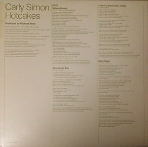 Carly Simon : Hotcakes (LP, Album, San)