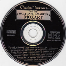 Charger l&#39;image dans la galerie, Wolfgang Amadeus Mozart - Camerata Labacensis, London Philharmonic Orchestra (2), Capella Istropolitana : Serenade In G Major KV 525 &quot;Eine Kleine Nachtmusik&quot; / Symphony No. 41, C Major KV 551 &quot;Jupiter&quot; / Violin Concerto No. 5 In A Major K 219  (CD, Comp)
