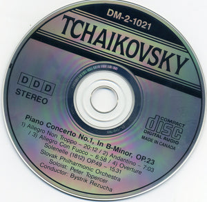 Tchaikovsky* - Slovak Philharmonic Orchestra, Peter Topercer*, Bystrick Rezucha* : Piano Concert No. 1 In B-Minor, Op. 23 - 1812 Overture, Op. 49 (CD, Album, RE)