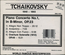 Charger l&#39;image dans la galerie, Tchaikovsky* - Slovak Philharmonic Orchestra, Peter Topercer*, Bystrick Rezucha* : Piano Concert No. 1 In B-Minor, Op. 23 - 1812 Overture, Op. 49 (CD, Album, RE)
