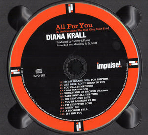 Diana Krall : All For You (A Dedication To The Nat King Cole Trio) (CD, Album, PMD)