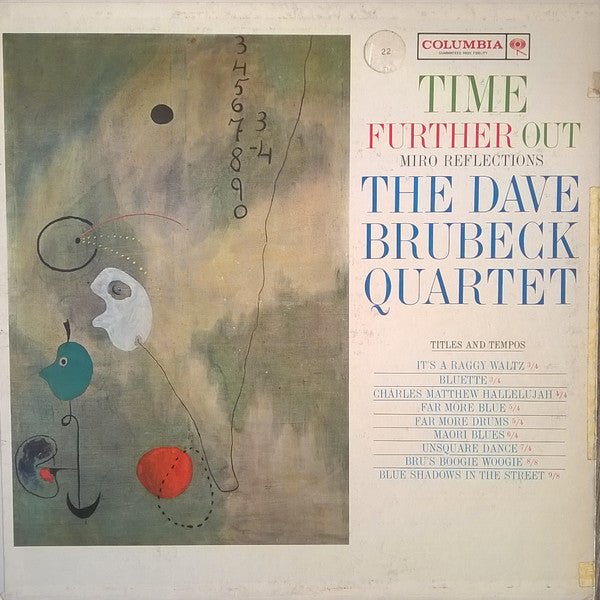 The Dave Brubeck Quartet : Time Further Out (Miro Reflections) (LP, Album, Mono, 6-E)