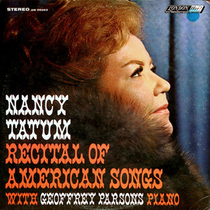 Nancy Tatum With Geoffrey Parsons (2) : Recital Of American Songs (LP, Album)