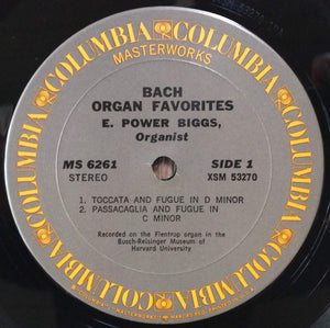 Bach* : E. Power Biggs : Bach Organ Favorites (LP, Album, RE)