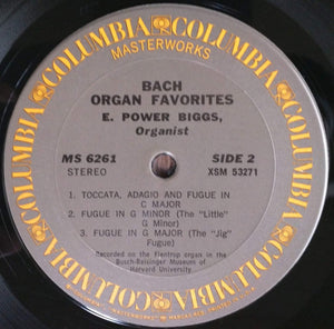 Bach* : E. Power Biggs : Bach Organ Favorites (LP, Album, RE)