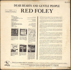 Red Foley : Dear Hearts And Gentle People (LP, Album, Mono, Pin)