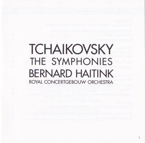 Tchaikovsky* - Bernard Haitink, Concertgebouw Orchestra, Amsterdam* : The Symphonies (Box, Comp, RE + 6xCD, RM)