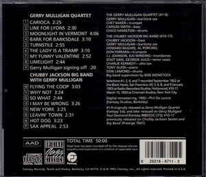 Gerry Mulligan Quartet / Chubby Jackson Big Band* : Gerry Mulligan Quartet / Chubby Jackson Big Band (CD, Comp, RM)