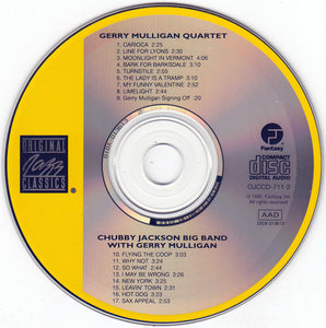 Gerry Mulligan Quartet / Chubby Jackson Big Band* : Gerry Mulligan Quartet / Chubby Jackson Big Band (CD, Comp, RM)