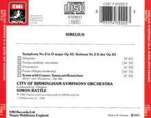 Charger l&#39;image dans la galerie, Sibelius*, Simon Rattle* - City Of Birmingham Symphony Orchestra : Symphony No. 2 In D / Scene With Cranes From &quot;Kuolema&quot; (CD)
