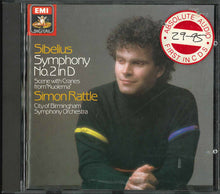 Charger l&#39;image dans la galerie, Sibelius*, Simon Rattle* - City Of Birmingham Symphony Orchestra : Symphony No. 2 In D / Scene With Cranes From &quot;Kuolema&quot; (CD)
