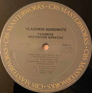 Vladimir Horowitz, Beethoven* : Favorite Beethoven Sonatas (LP, Comp, RP)