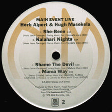 Laden Sie das Bild in den Galerie-Viewer, Herb Alpert &amp; Hugh Masekela : Main Event Live (LP, Album, Ter)
