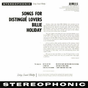 Billie Holiday : Songs For Distingué Lovers (LP, RE)