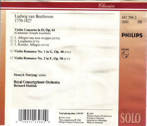 Beethoven* - Henryk Szeryng, Royal Concertgebouw Orchestra*, Bernard Haitink : Violin Concerto / 2 Romances (CD, Comp, RE)