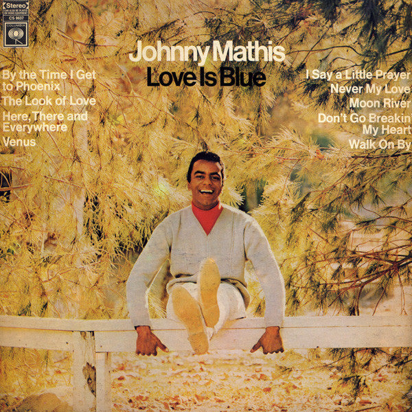 Johnny Mathis : Love Is Blue (LP, Album, Pit)