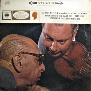 Stravinsky*, Isaac Stern, Columbia Symphony Orchestra : Stravinsky Conducts Stravinsky: Violin Concerto In D (1931) / Symphony In Three Movements (1945) (LP, RP, Tan)