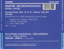 Charger l&#39;image dans la galerie, Dmitri Shostakovich - Scottish National Orchestra*, Neeme Järvi : Symphony No. 4 In C Minor Op. 43 (CD, Album)
