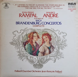 Jean-Pierre Rampal, Maurice André, Bach*, Paillard Chamber Orchestra*, Jean-François Paillard : Brandenburg Concertos Complete (2xLP, RP)