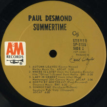 Charger l&#39;image dans la galerie, Paul Desmond : Summertime (LP, Album, Gat)
