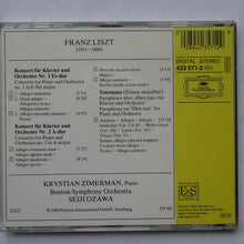 Laden Sie das Bild in den Galerie-Viewer, Franz Liszt, Krystian Zimerman, Boston Symphony Orchestra, Seiji Ozawa : Klavierkonzerte Nos 1 &amp; 2 = Piano Concertos = Concertos Pour Piano • Totentanz (CD, Album, PDO)
