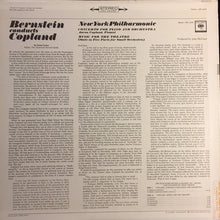 Charger l&#39;image dans la galerie, Bernstein* conducts Copland*, New York Philharmonic : Piano Concerto / Music For The Theatre (LP, RE)
