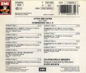 Anton Bruckner / Staatskapelle Dresden, Eugen Jochum : Symphonien No.1-9 (9xCD + Box, Comp, sli)