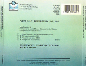 Tchaikovsky* / Bournemouth Symphony Orchestra, Andrew Litton : Manfred Symphony (CD, Album)