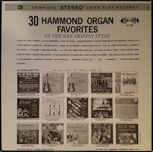 Ashley Tappen : Hammond Organ Favorites In The Ken Griffin Style (3xLP)