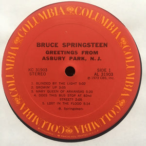 Bruce Springsteen : Greetings From Asbury Park, N.J. (LP, Album, San)