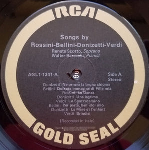 Renata Scotto : Songs By Rossini/Bellini/Donizetti/Verdi (LP)