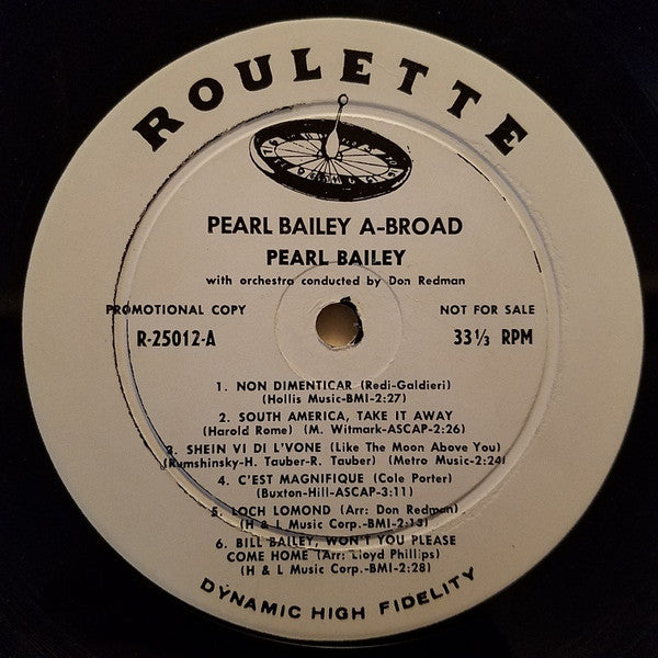 Pearl Bailey : Pearl Bailey A-Broad (LP, Mono, Promo)