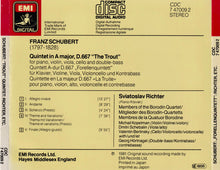 Load image into Gallery viewer, Sviatoslav Richter : Schubert Quintet In A Major &quot;The Trout&quot; (CD, Album, RE)
