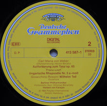 Load image into Gallery viewer, Herbert von Karajan, Berliner Philharmoniker : Les Préludes • Die Moldau • Guillaume Tell (Ouverture) • Aufforderung Zum Tanz • Invitation à la Valse • Ungarische Rhapsodie • Rhapsodie Hongroise No. 5 (LP)
