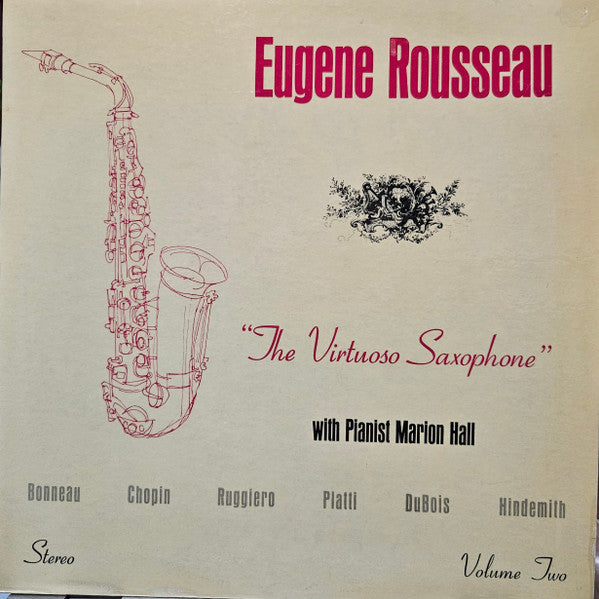 Eugene Rousseau : Plays Saxophone with Pianist Marion Hall Volume Two (LP)