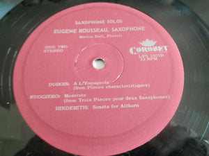 Eugene Rousseau : Plays Saxophone with Pianist Marion Hall Volume Two (LP)