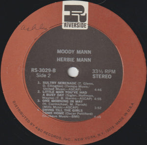 Herbie Mann : Moody Mann (LP, Album, RE)