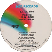 Load image into Gallery viewer, Elton John : Here And There (LP, Album, Glo)
